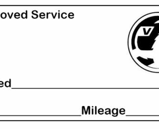 Vauxhall Approved Garage Service Stamp - 38mm x 14mm